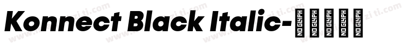 Konnect Black Italic字体转换
